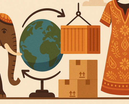 importação de roupas da índia